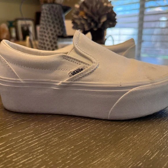 Vans Classic White Slip-On Shoes - Picture 7 of 9